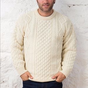 Crew Neck Arancrafts Irish 100% Wool Sweater